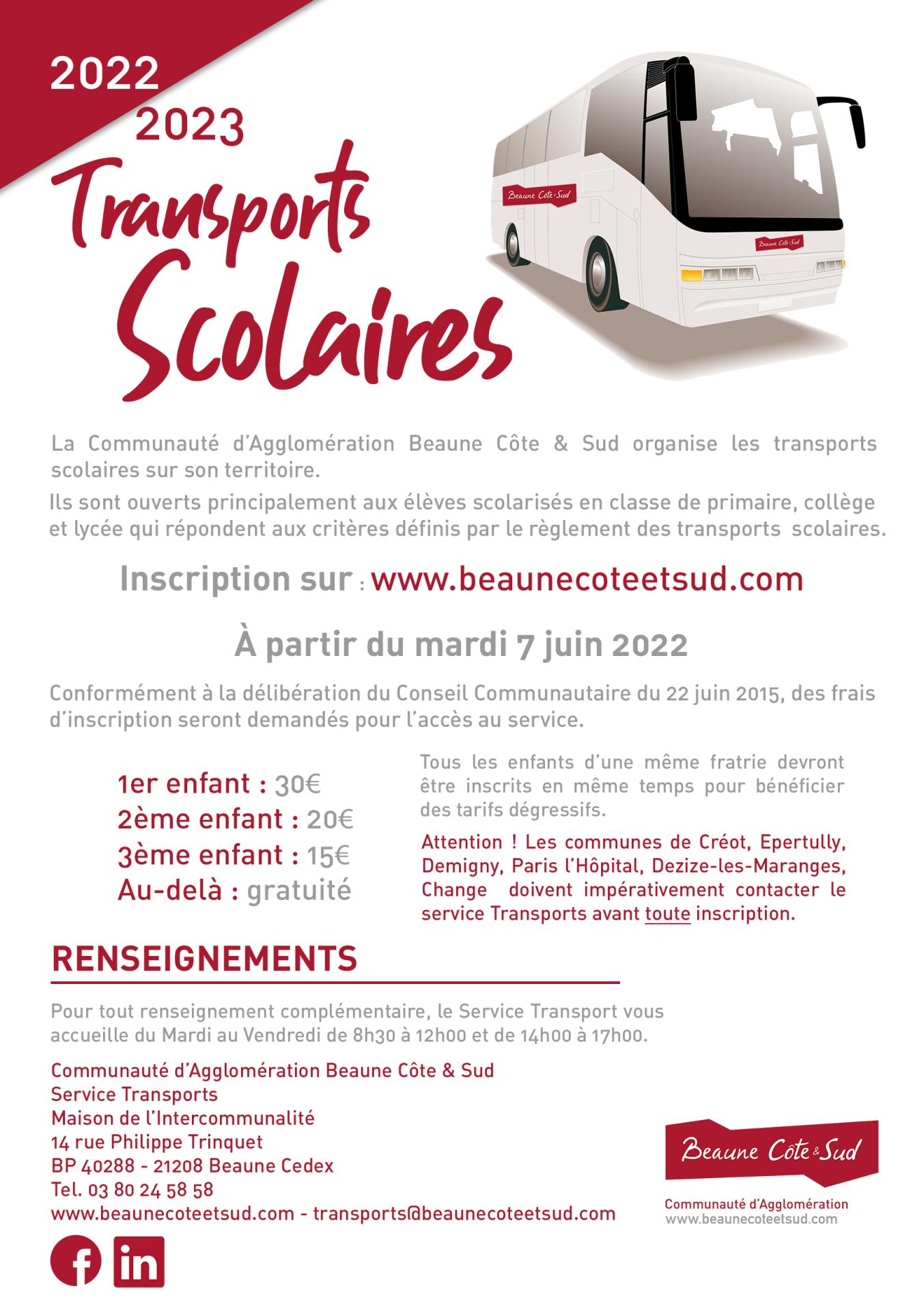Flyers transports Scolaires